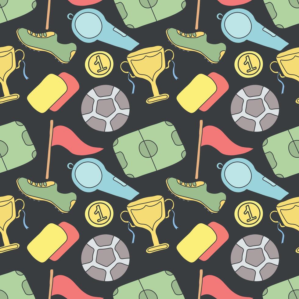 Seamless sport pattern. Background with sports icons vector
