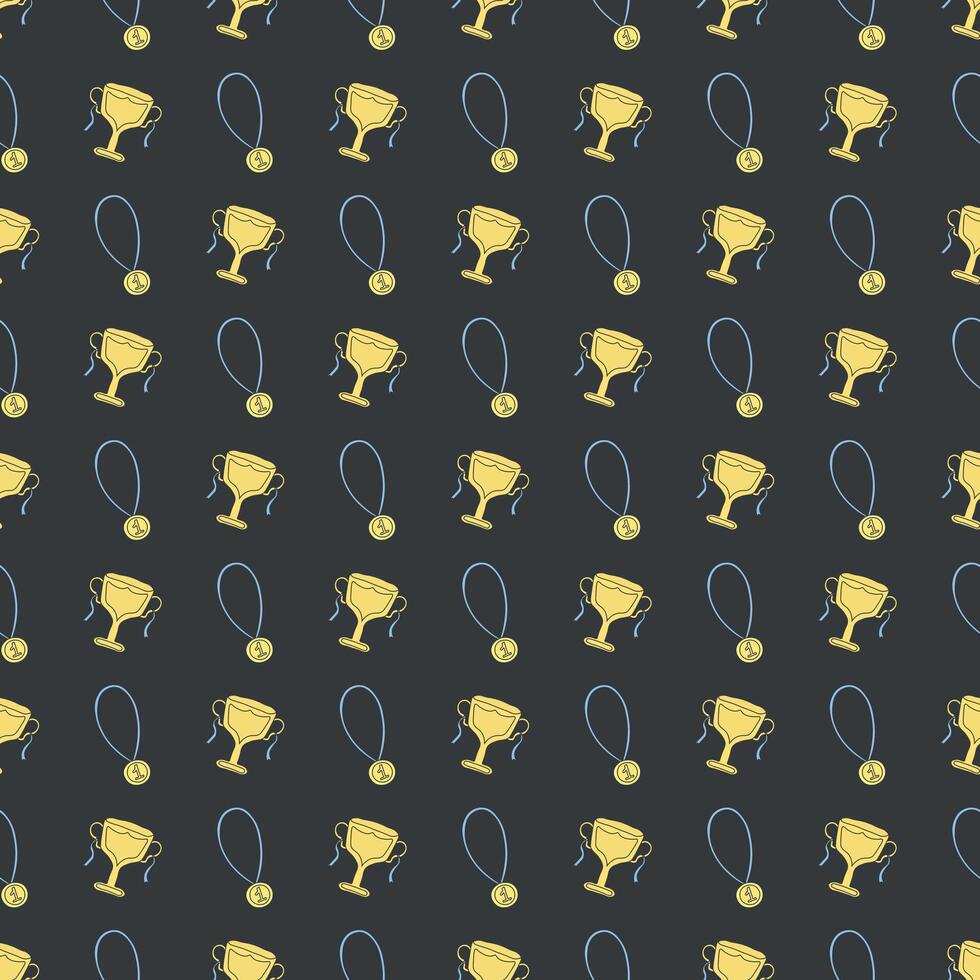 Seamless sport pattern. Background with sports icons vector
