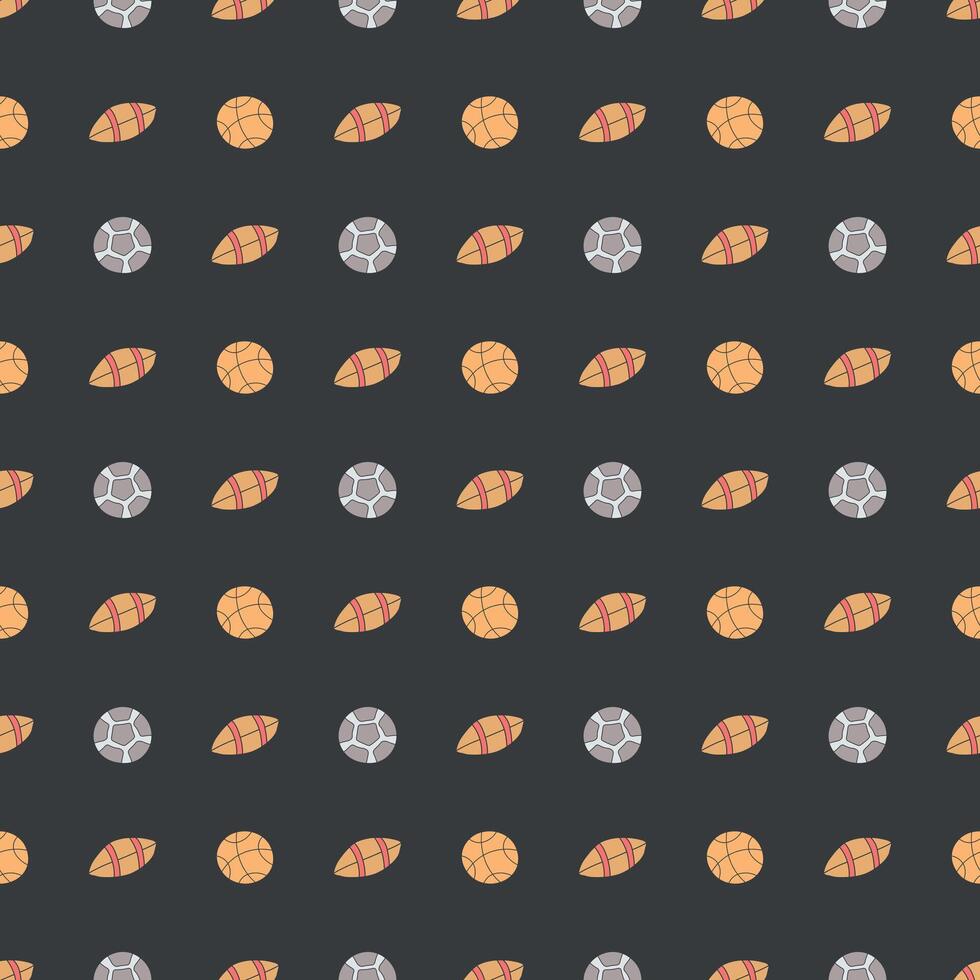 Seamless sport pattern. Background with sports icons vector