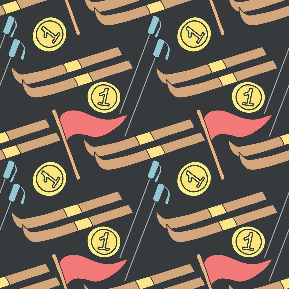 Seamless sport pattern. Background with sports icons vector