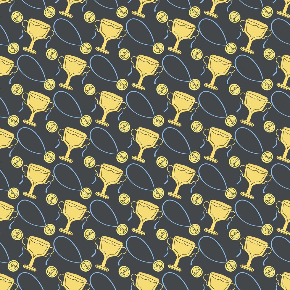 Seamless sport pattern. Background with sports icons vector