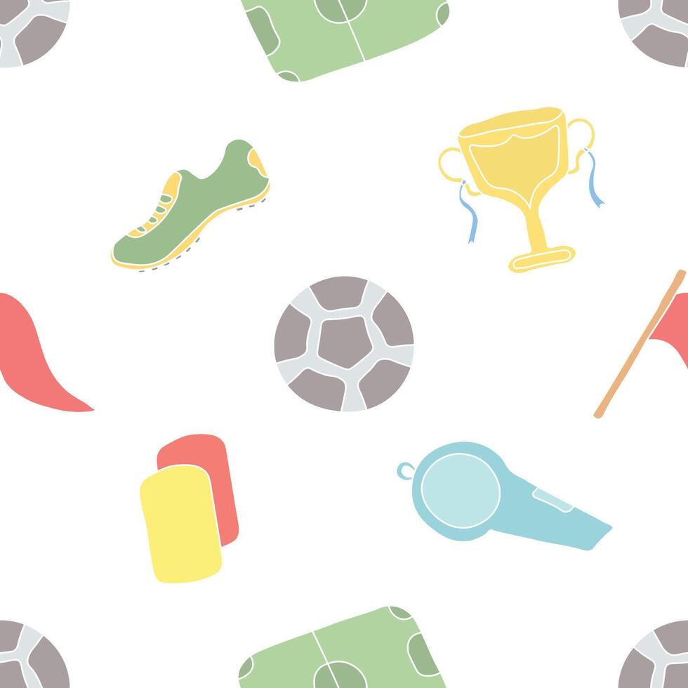 Seamless sport pattern. Background with sports icons vector