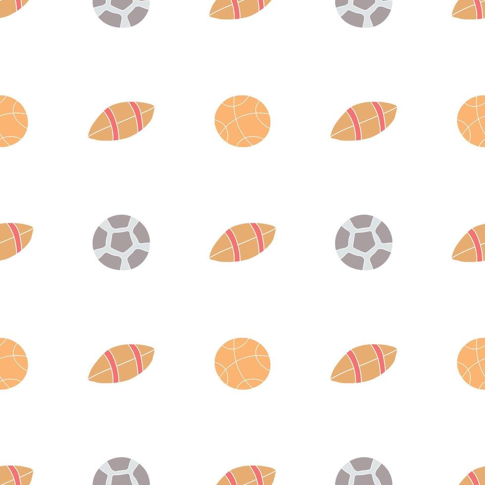 Seamless sport pattern. Background with sports icons vector