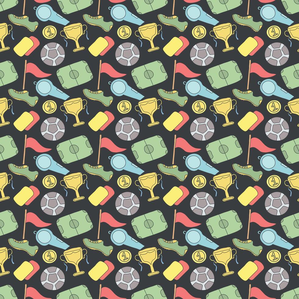 Seamless sport pattern. Background with sports icons vector