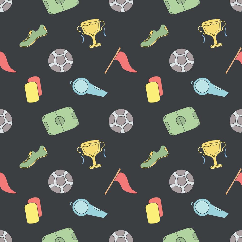 Seamless sport pattern. Background with sports icons vector