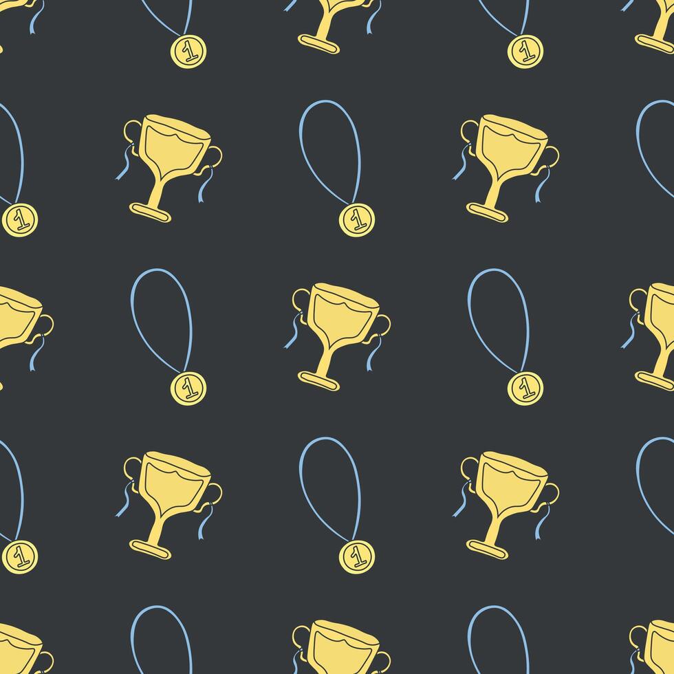 Seamless sport pattern. Background with sports icons vector