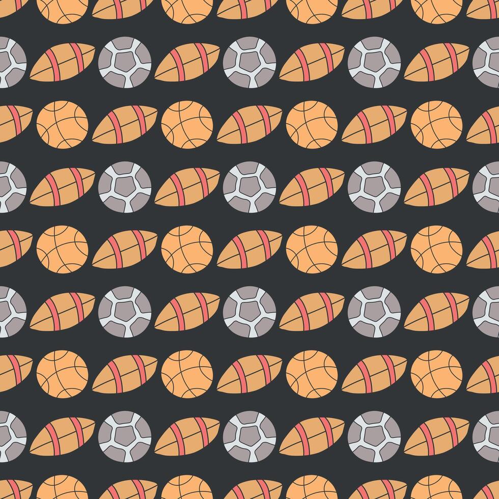 Seamless sport pattern. Background with sports icons vector