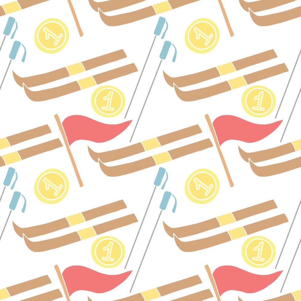 Seamless sport pattern. Background with sports icons vector