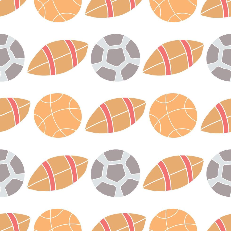 Seamless sport pattern. Background with sports icons vector