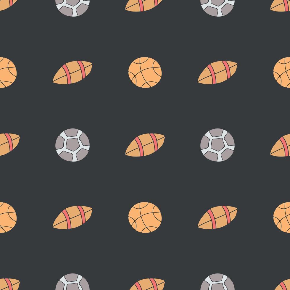 Seamless sport pattern. Background with sports icons vector