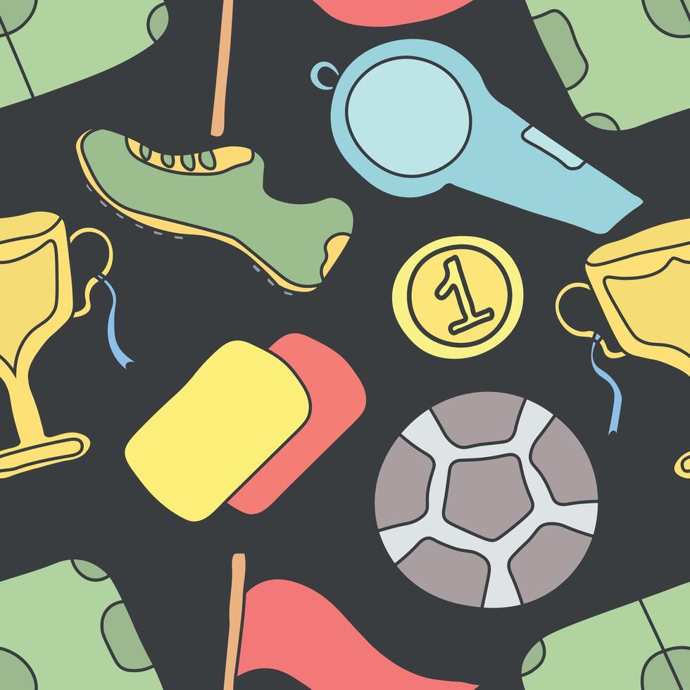 Seamless sport pattern. Background with sports icons vector