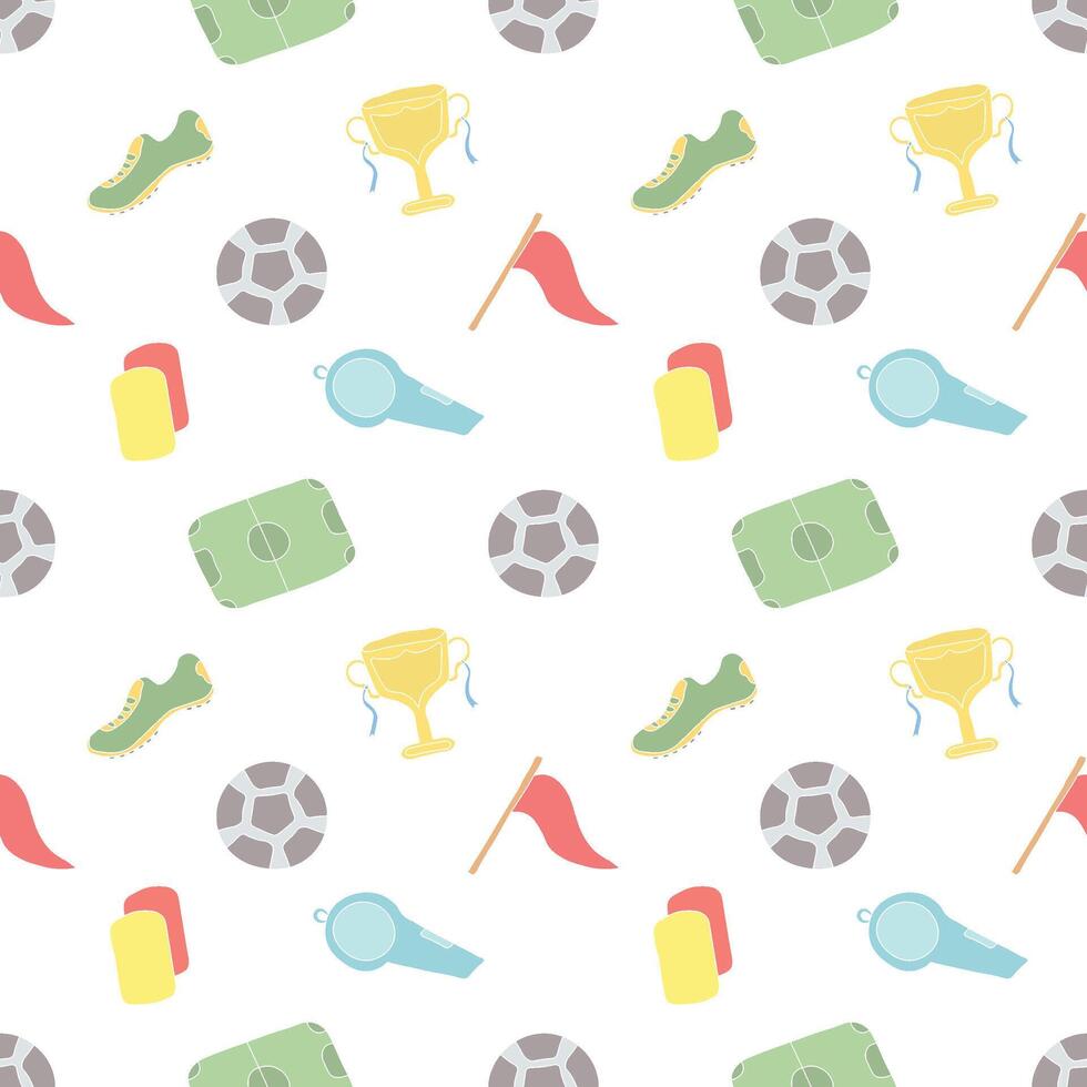 Seamless sport pattern. Background with sports icons vector
