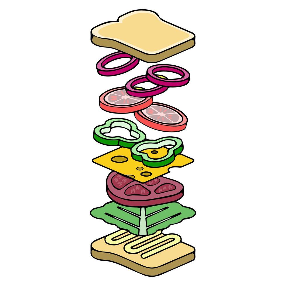 Meals Sandwich Bread vector