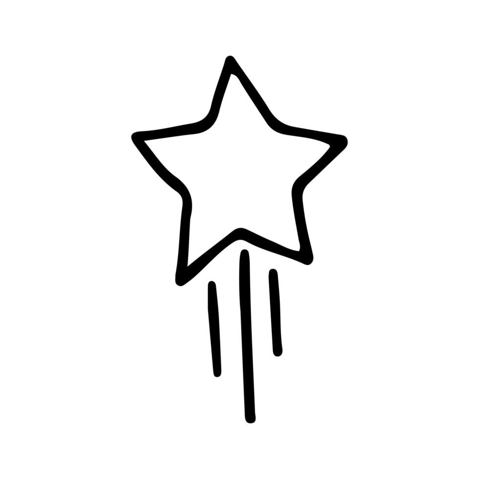 Stars and sparkles doodle illustration. Twinkle, blink, firework, glitter silhouette and glowing symbols in sketch style. Hand drawn illustration isolated on white background vector