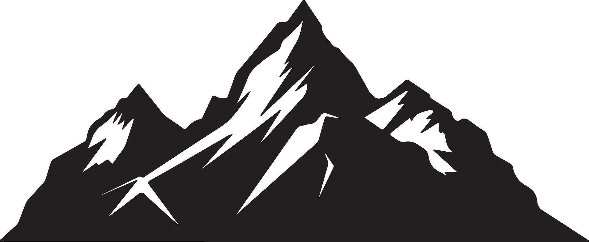 Mountain Silhouette Illustration White Background vector