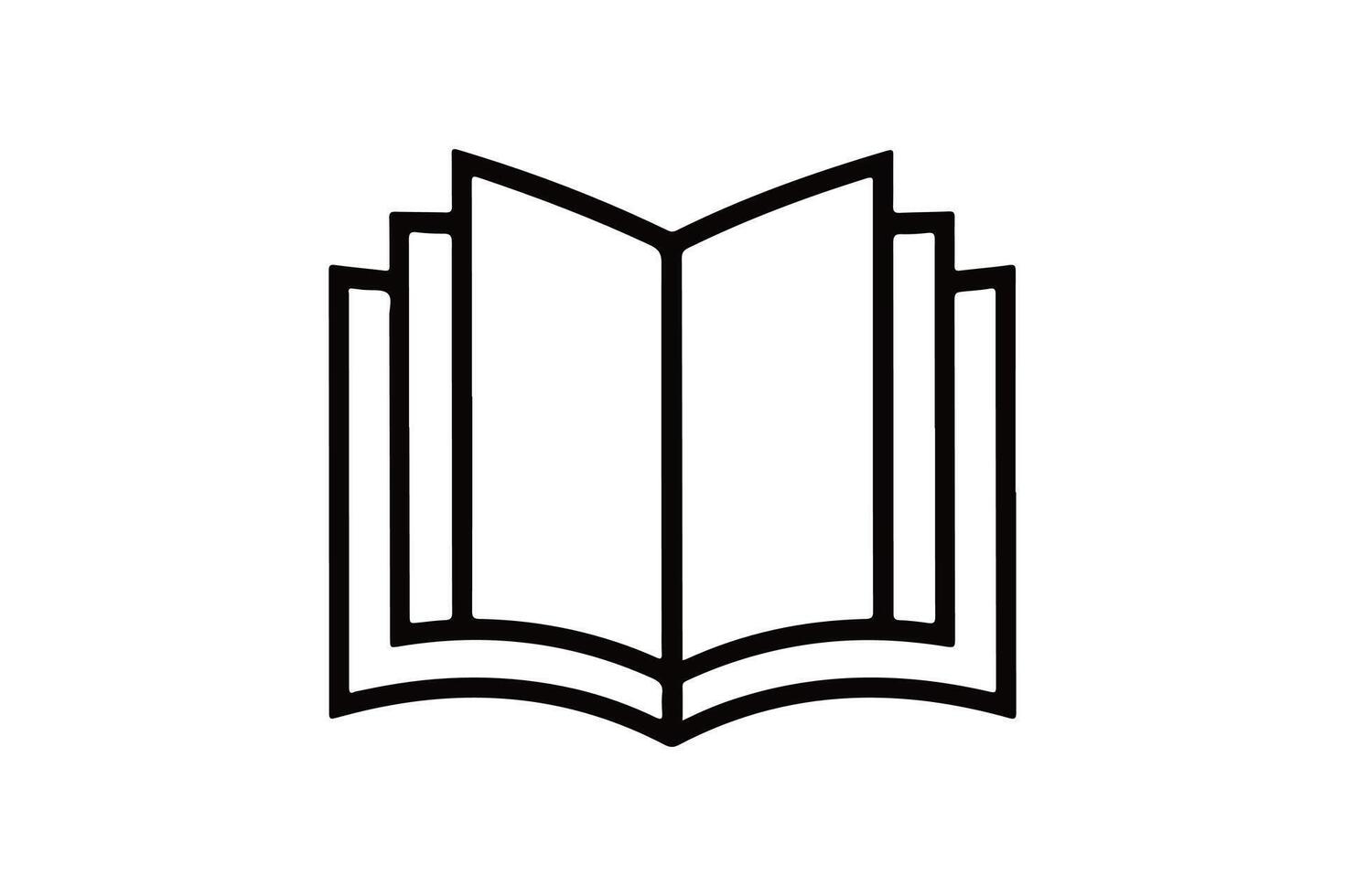 Book silhouette outline design vector