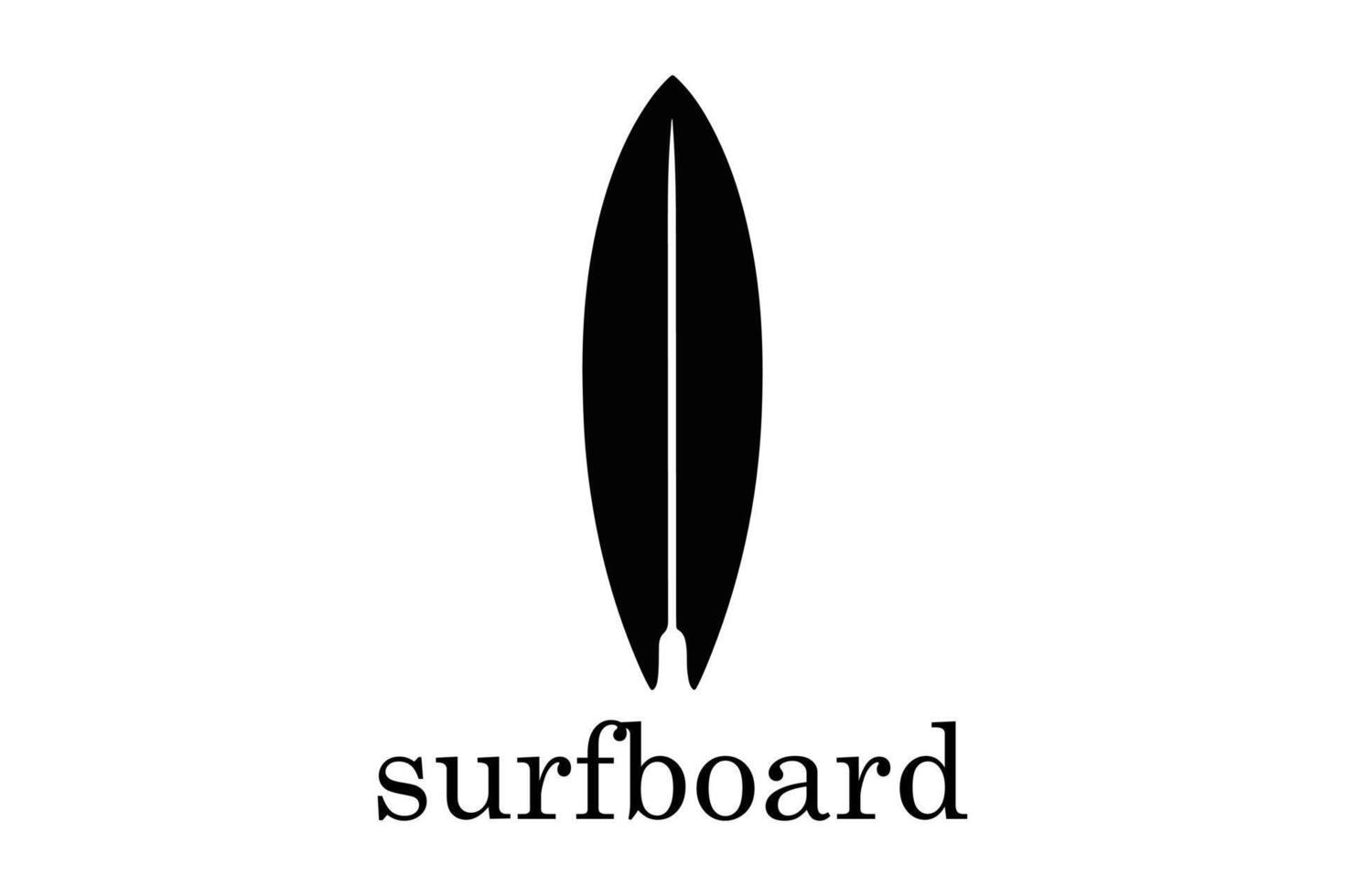 Surfboard silhouette illustration design vector