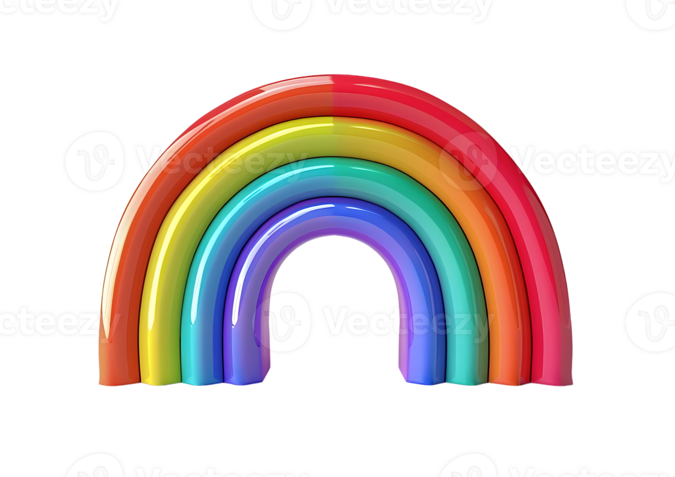 Colorful rainbow arc isolated on a transparent background png
