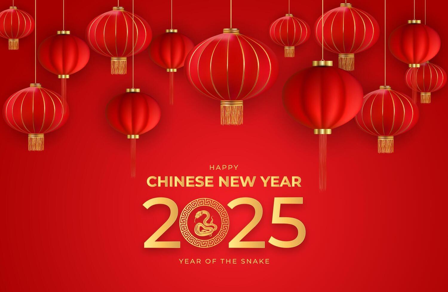 Happy Chinese 2025 New Year Background. Illustration vector
