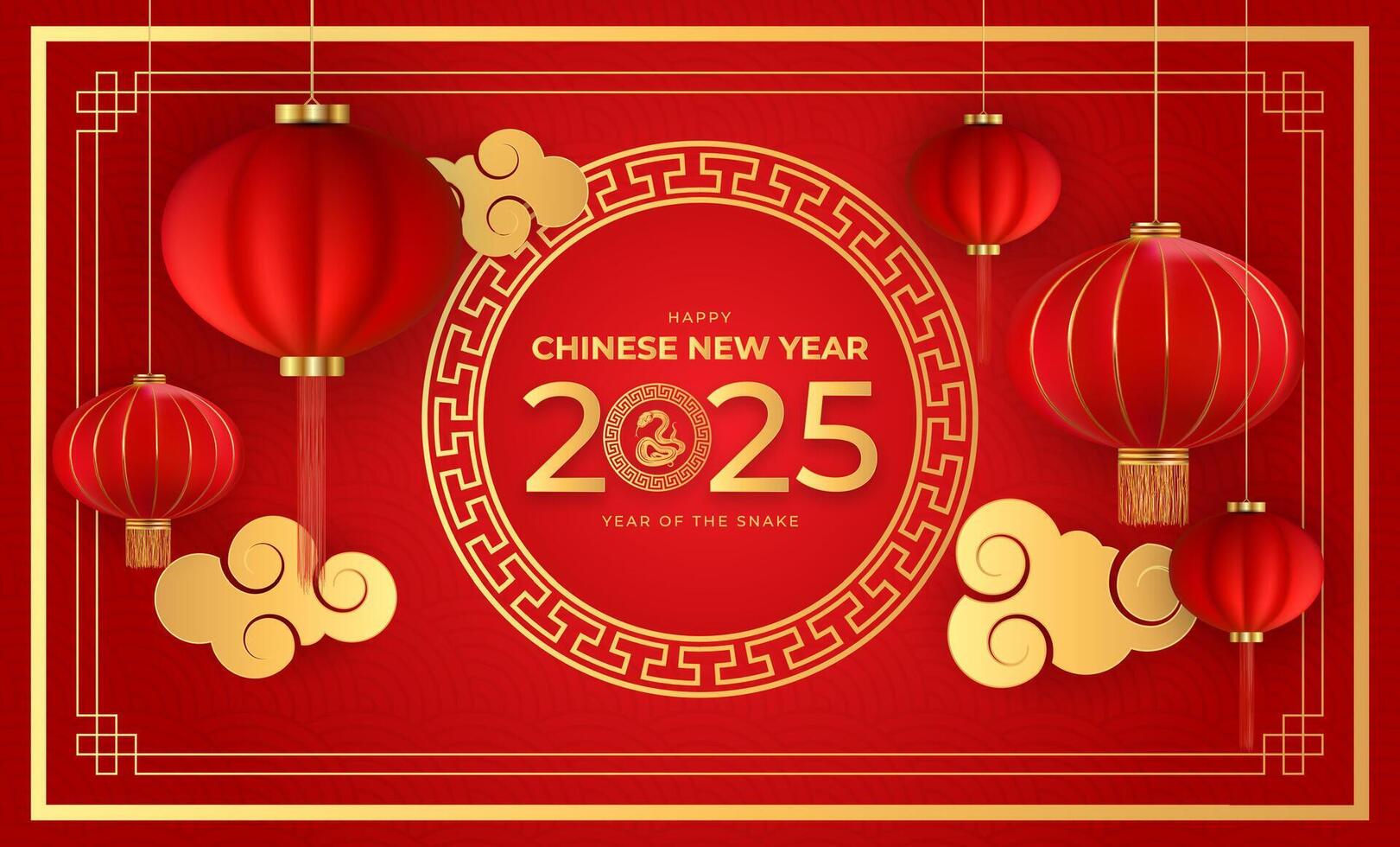 Happy Chinese 2025 New Year Background. Illustration vector