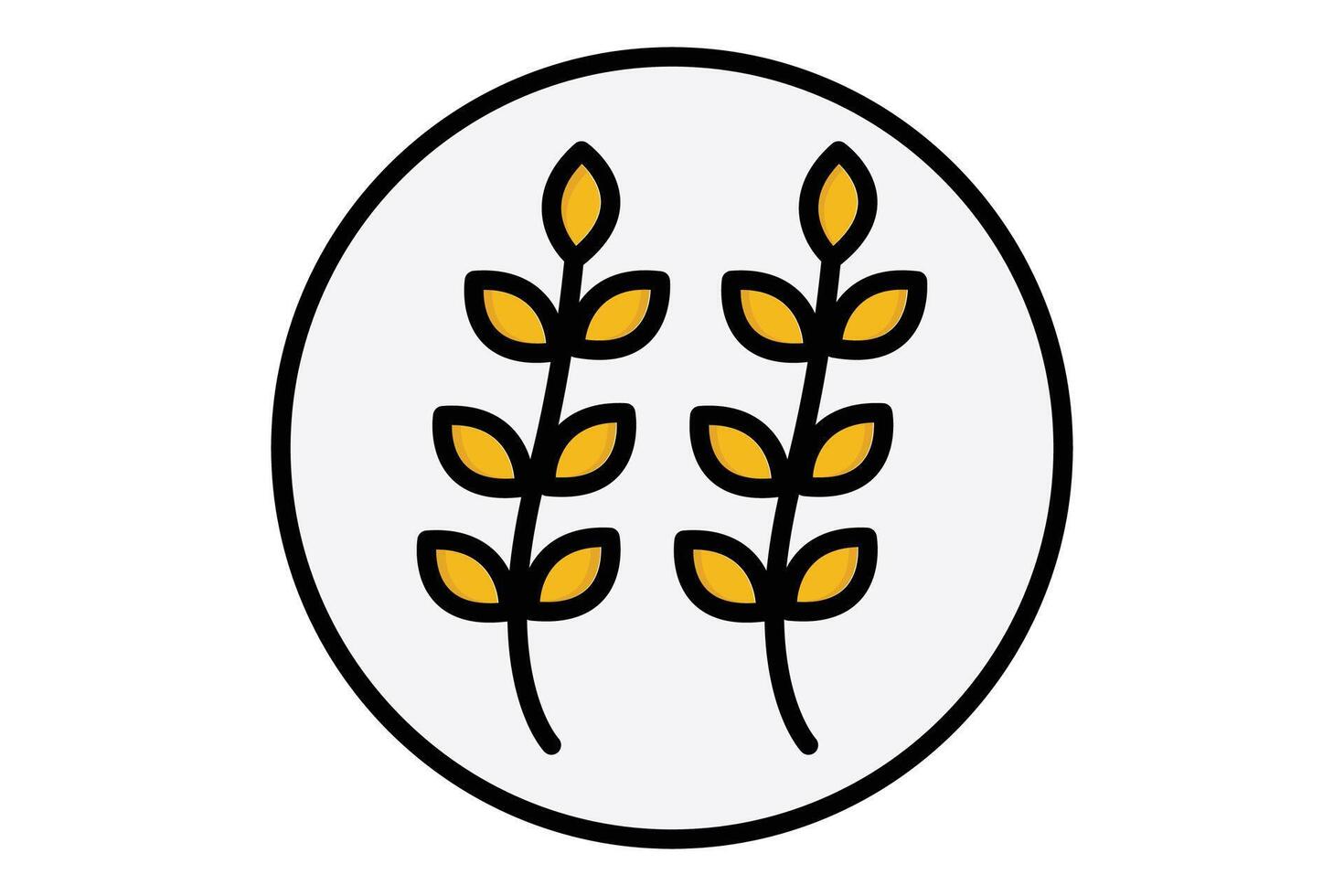 Gluten icon. icon related to food. colored outline icon style. nutrition elements illustration vector