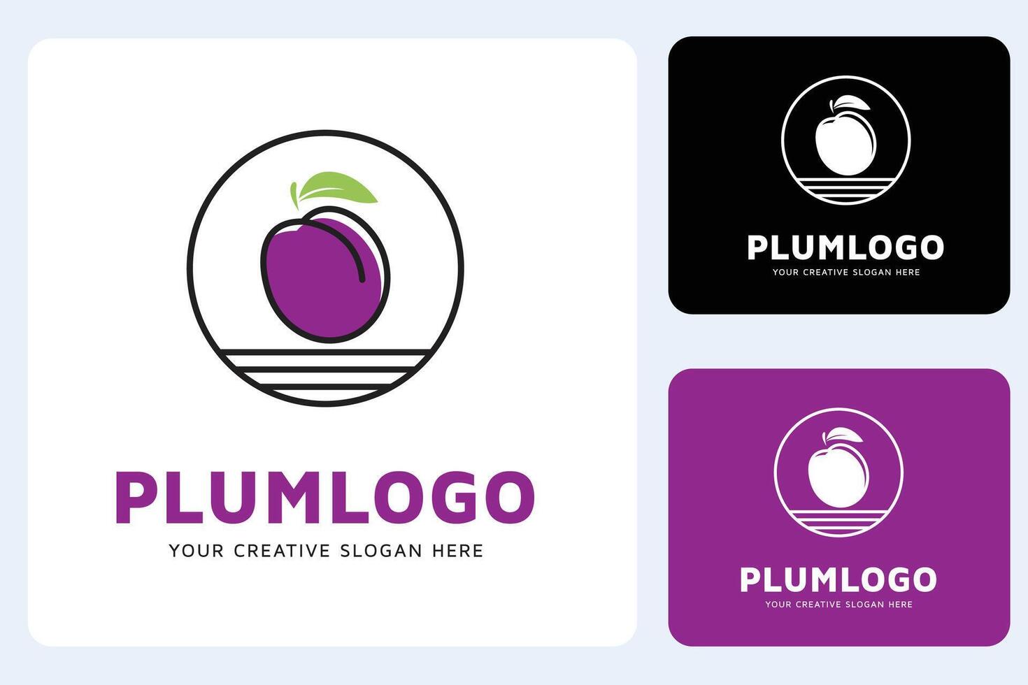 Modern Plum Logo Design Template vector