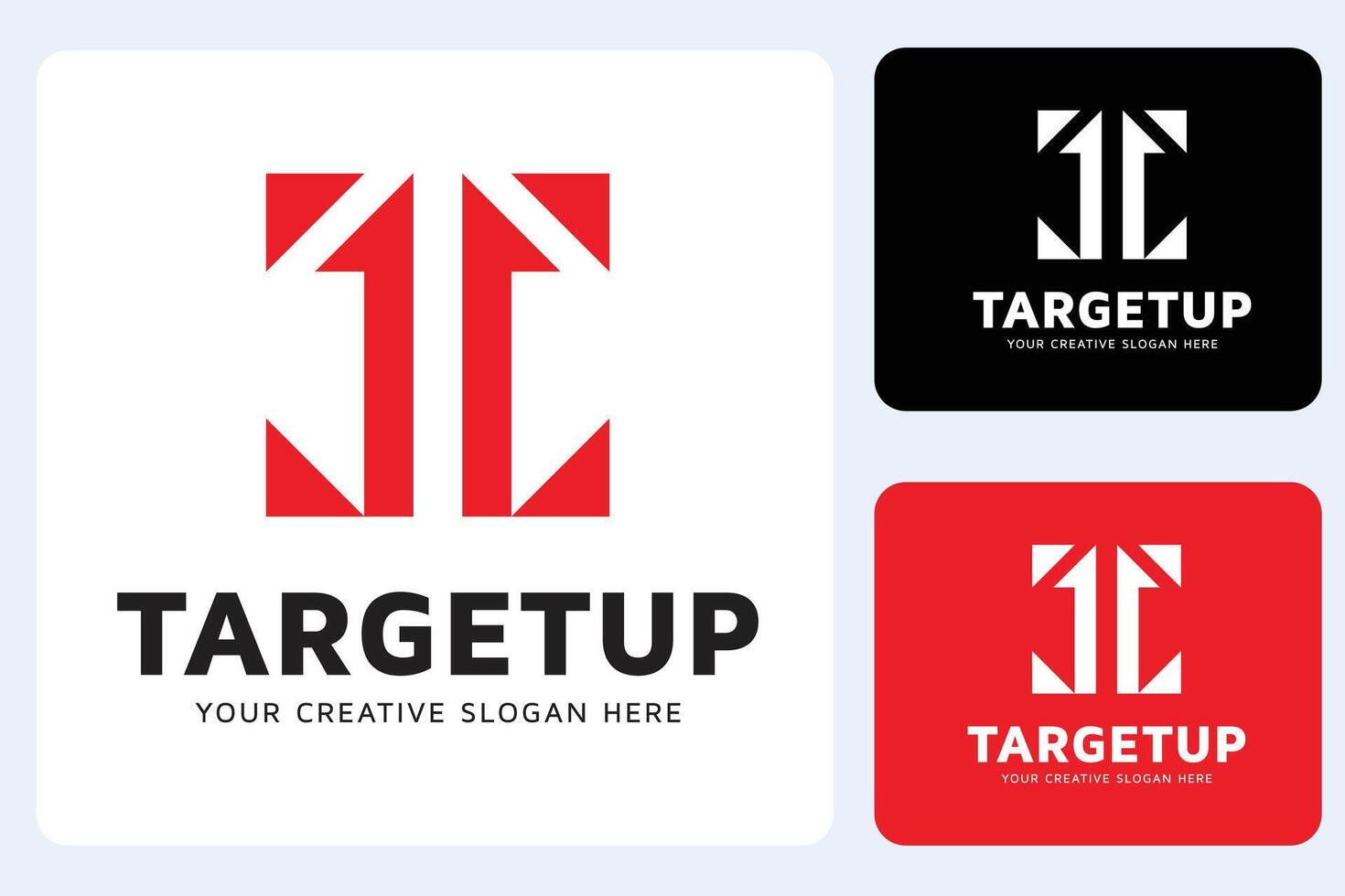 Target Upper Arrow Logo Design Template vector