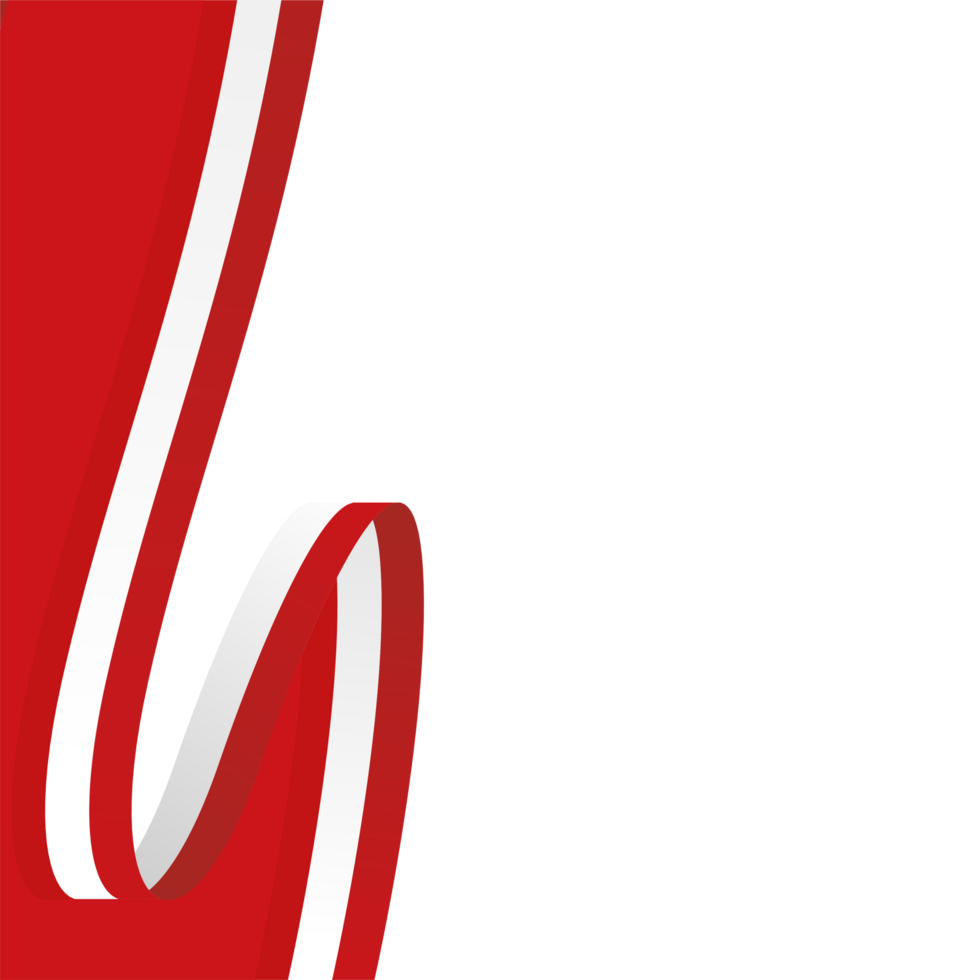 indonesia flag ribbon frame border transparent background png