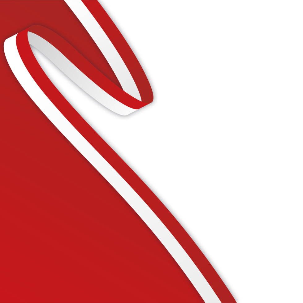 indonesia flag ribbon frame border transparent background png
