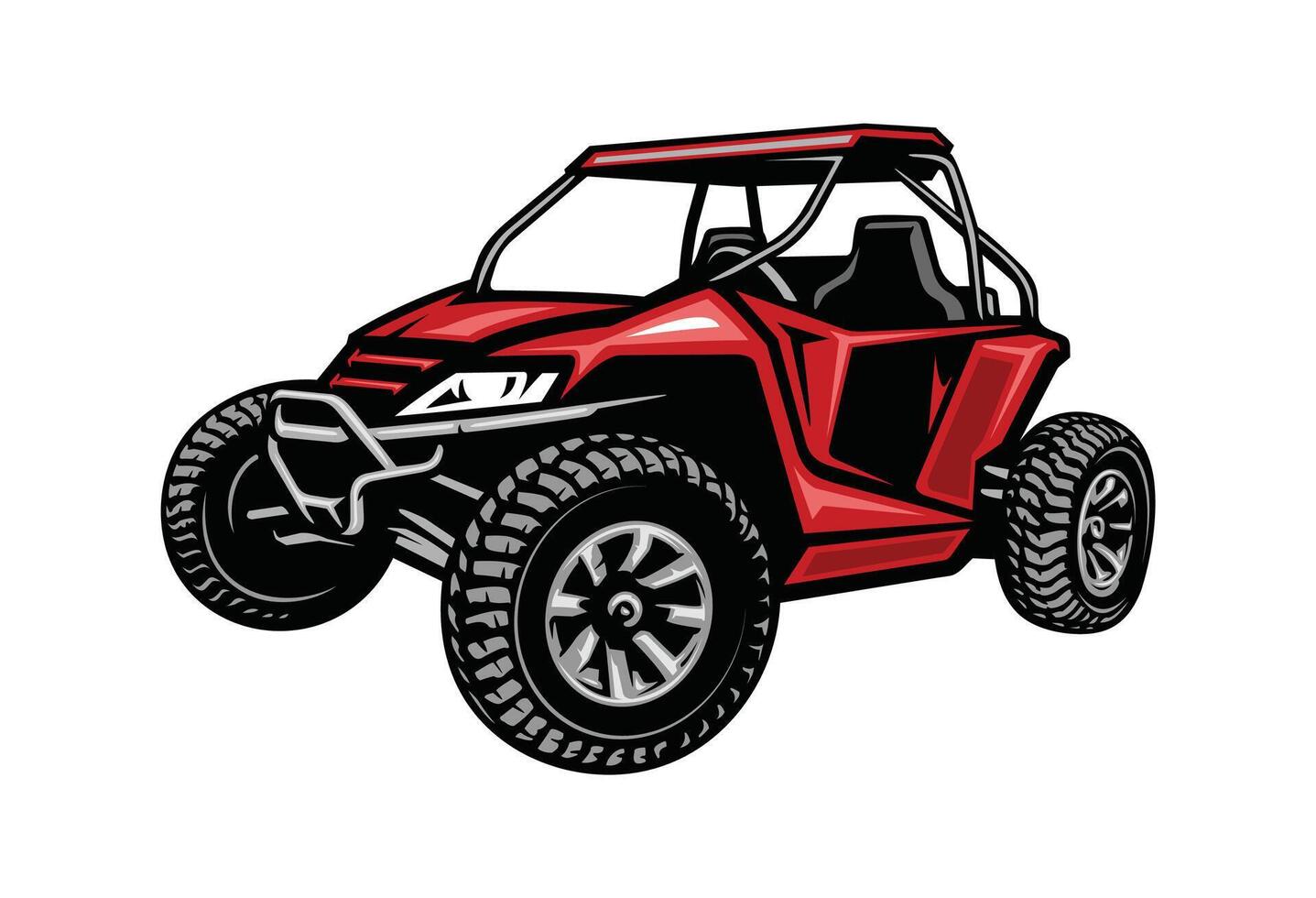UTV illustration, sticker, with white background vector