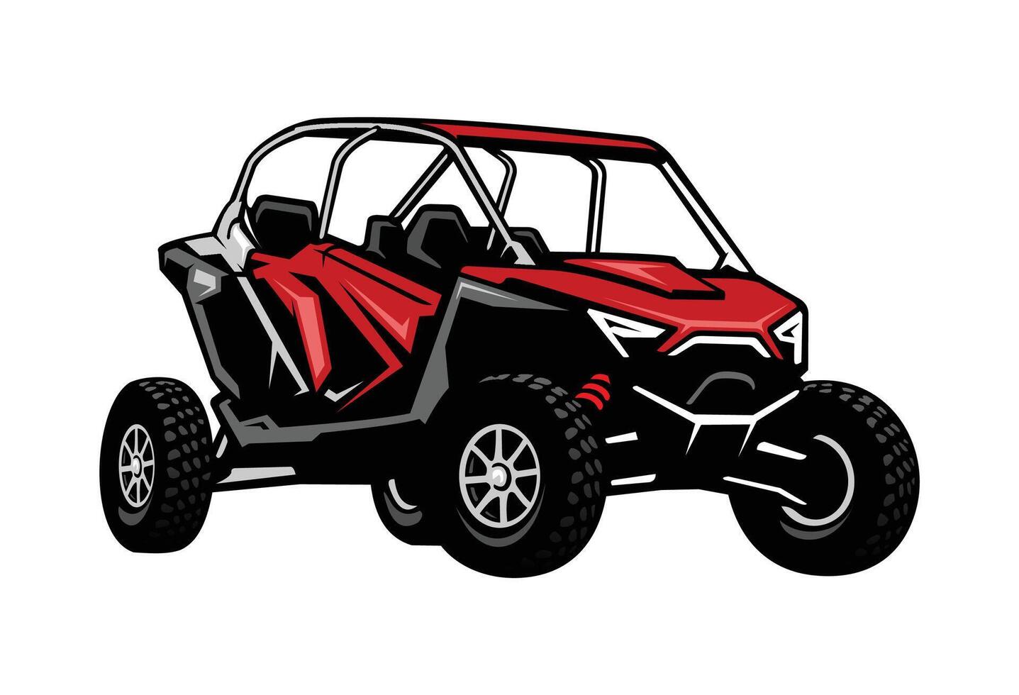 UTV illustration, sticker, with white background vector