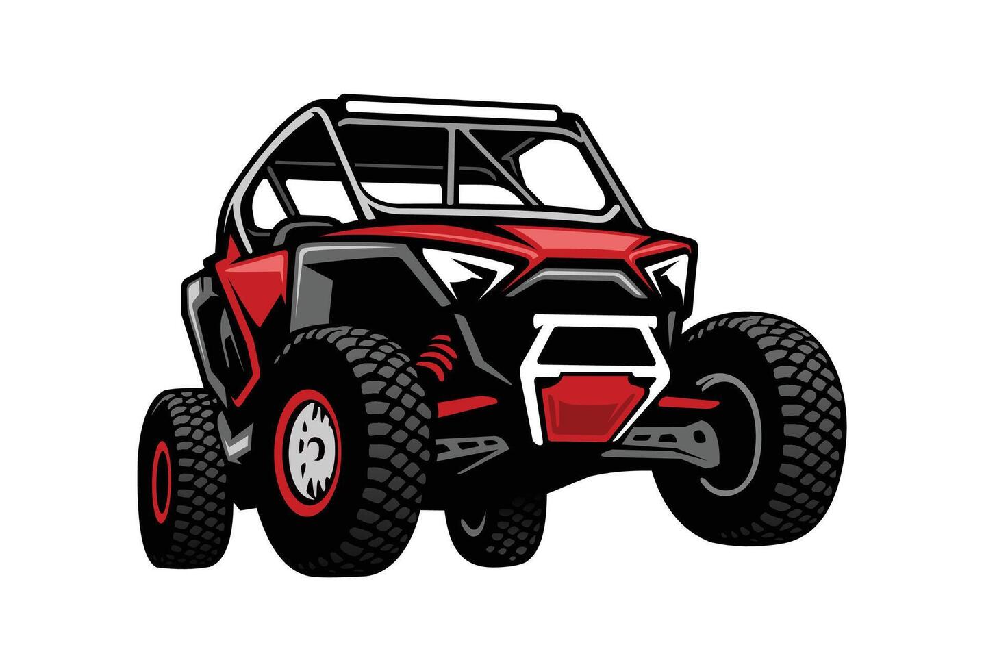UTV illustration, sticker, with white background vector