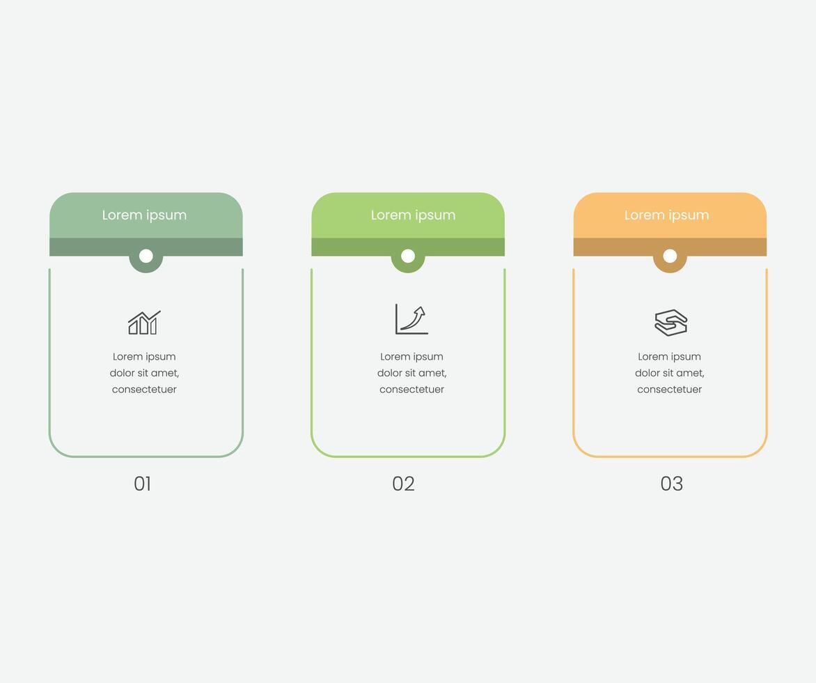 Business infographic editable square template. Timeline with 3 step, option, arrow. free illustration vector