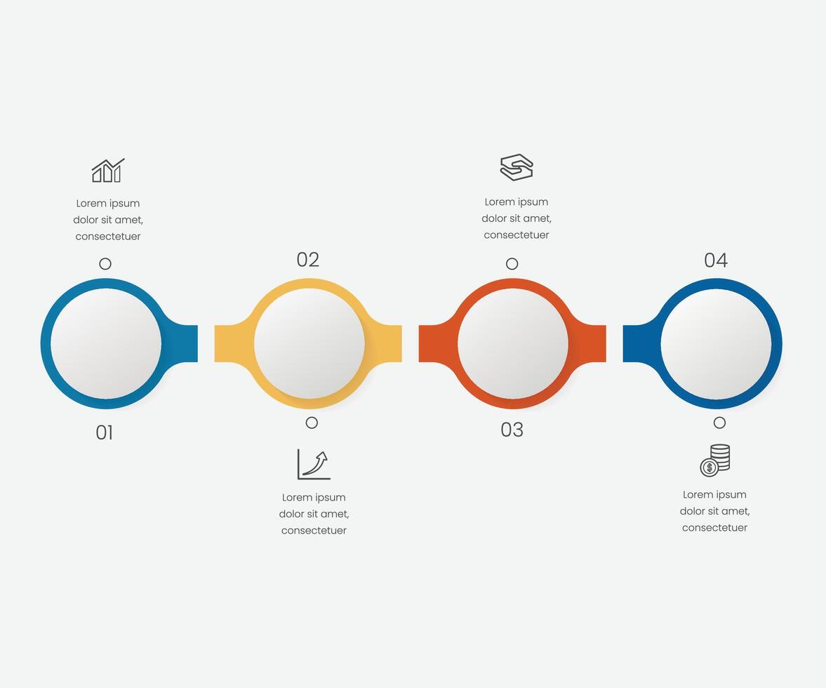 simple infographic timeline with thin line arrow free elements vector