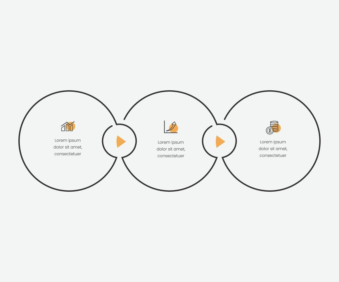 Business Infographic template. Thin line design with icons and 3 options or steps free illustration vector