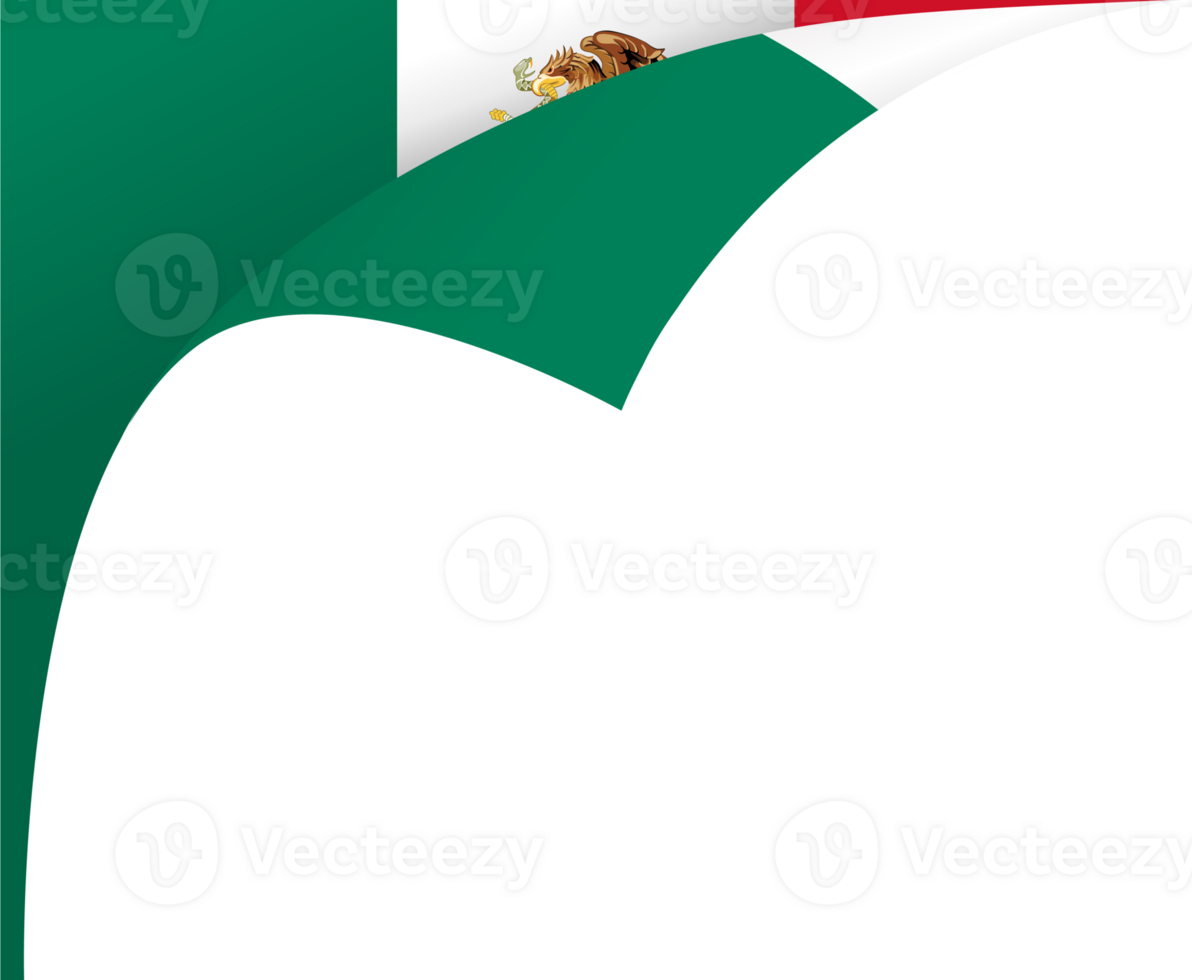 Mexico flag wave png