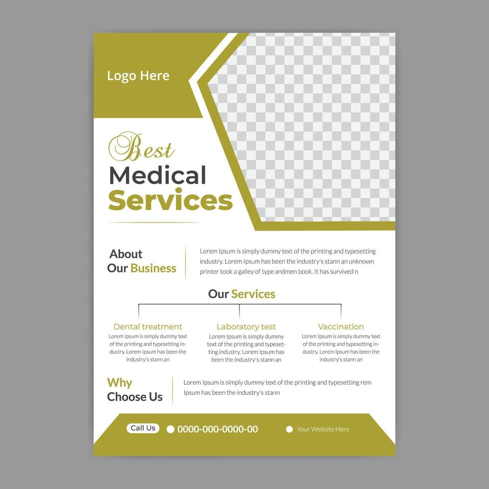 Minimal flyer design template for Advertisement. vector