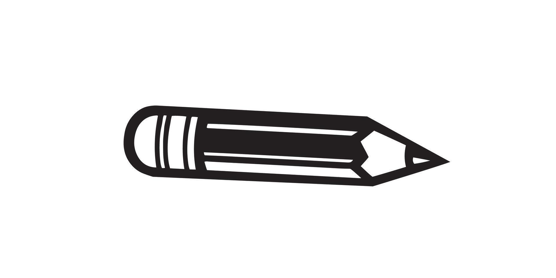 Silhouette Style Pencil Illustration Simple and Versatile Design vector