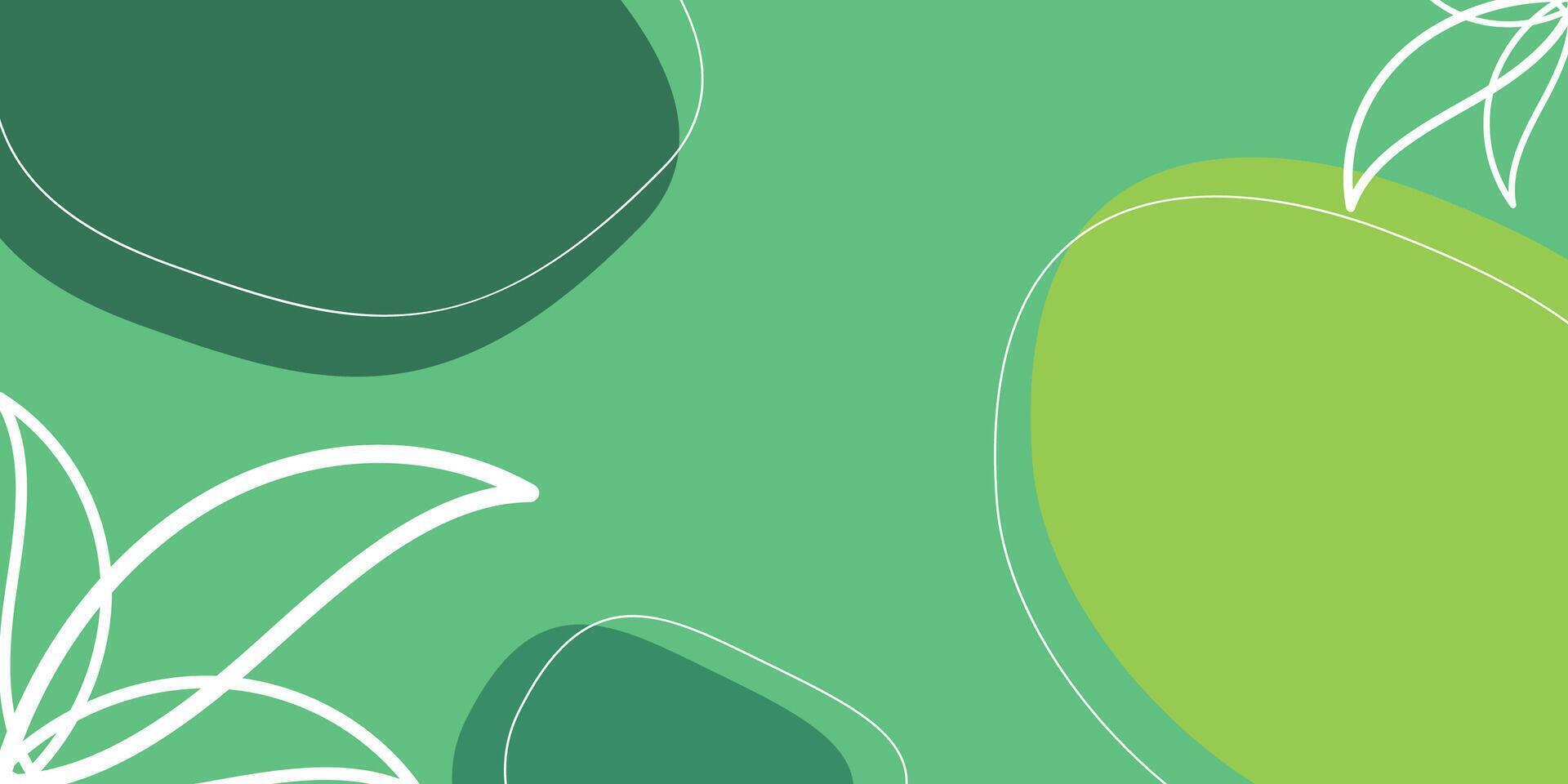 Illustration of abstract green background . Nature concept. vector