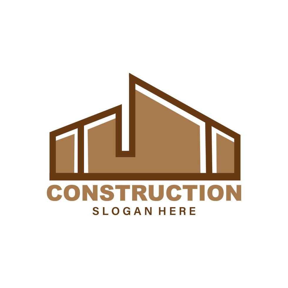Construction logo new unique modern home house for your company vector