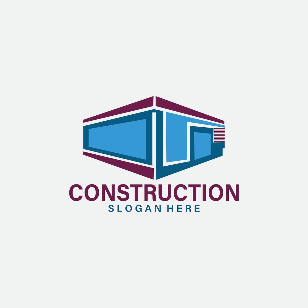 Construction logo new unique modern home house for your company vector