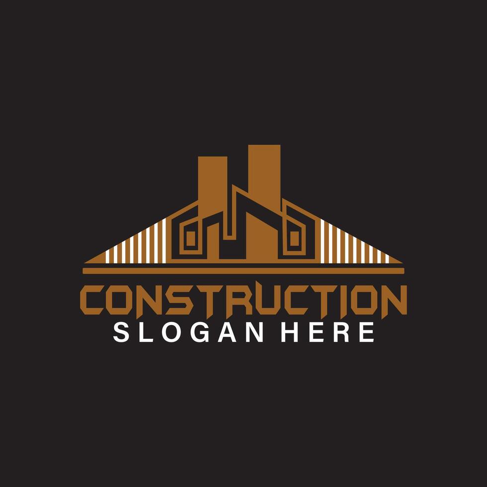 Construction logo new unique modern home house for your company vector
