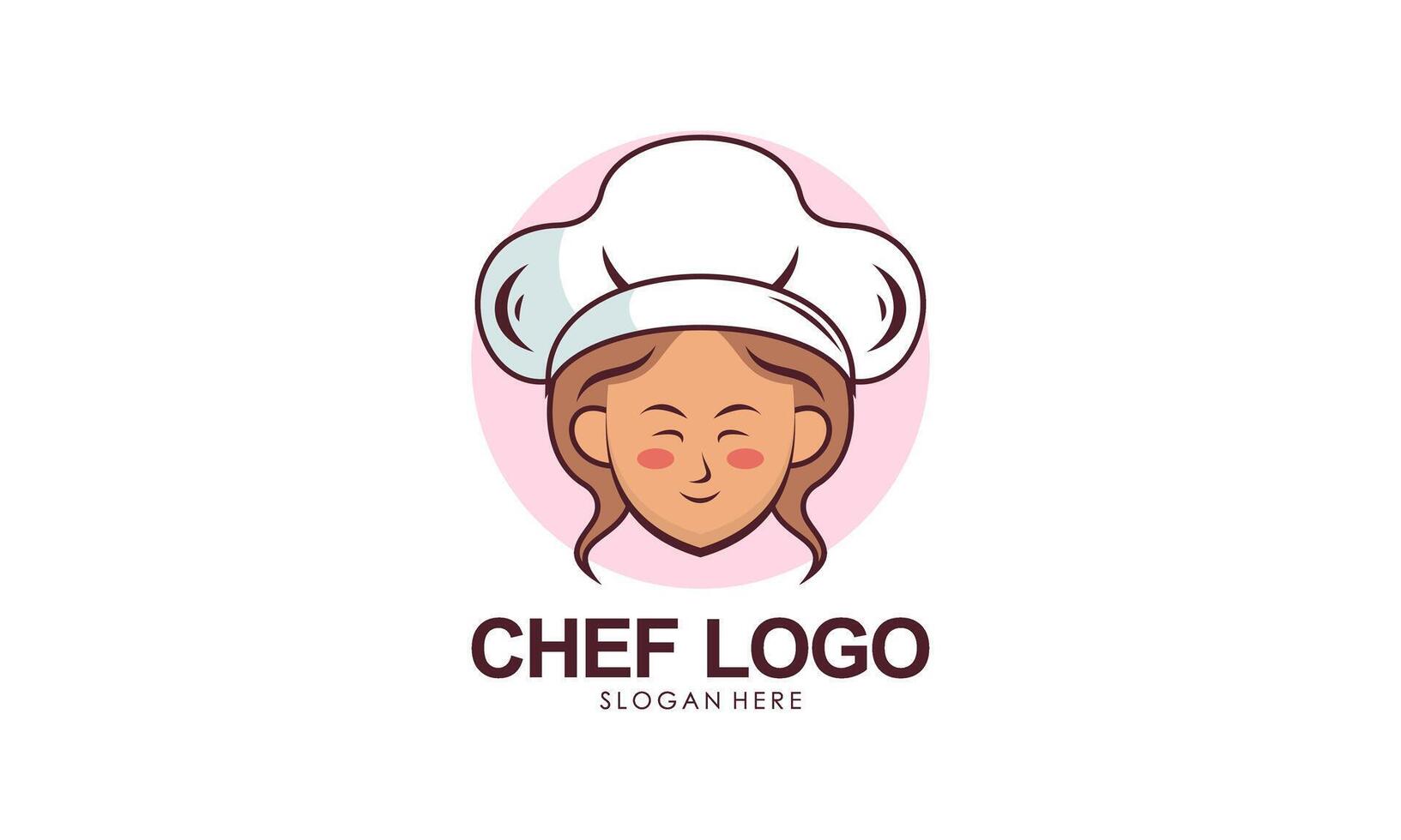 Mascot character female cheff logo collection vector
