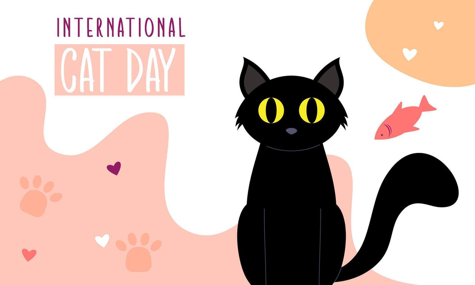 International Cat Day Illustration on August 8 vector