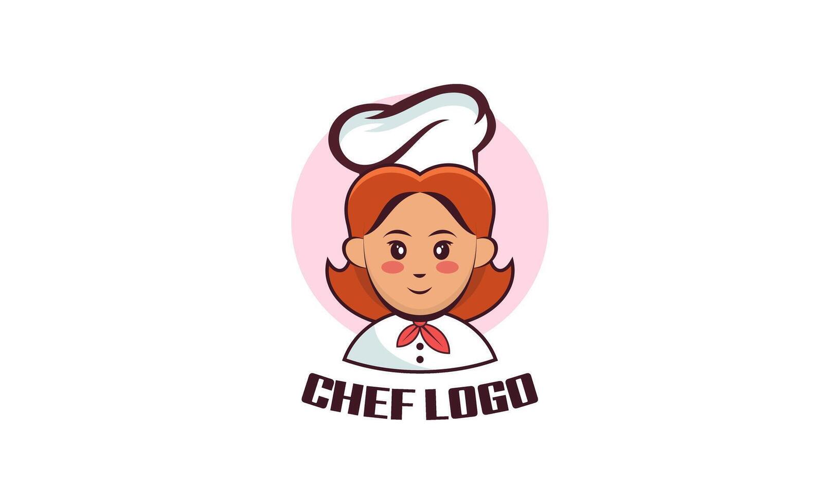 Mascot character female cheff logo collection vector