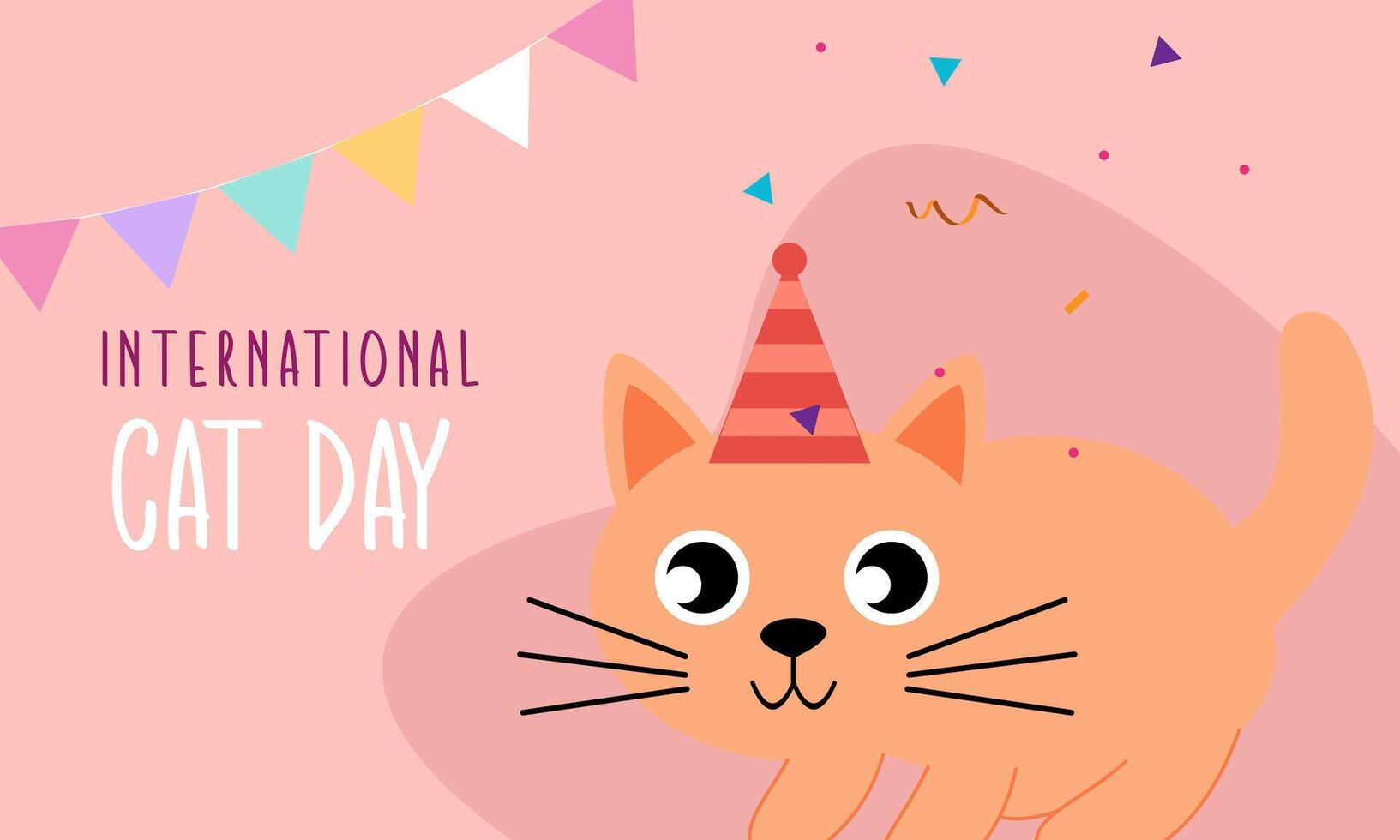 International Cat Day Illustration on August 8 vector