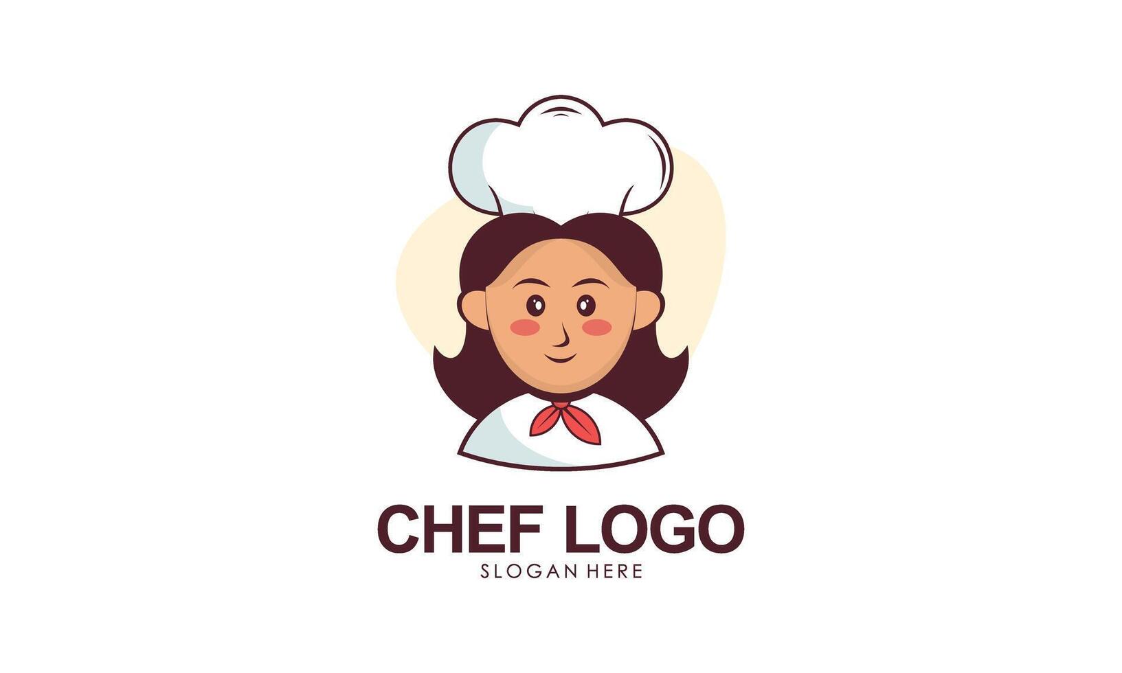 Mascot character female cheff logo collection vector