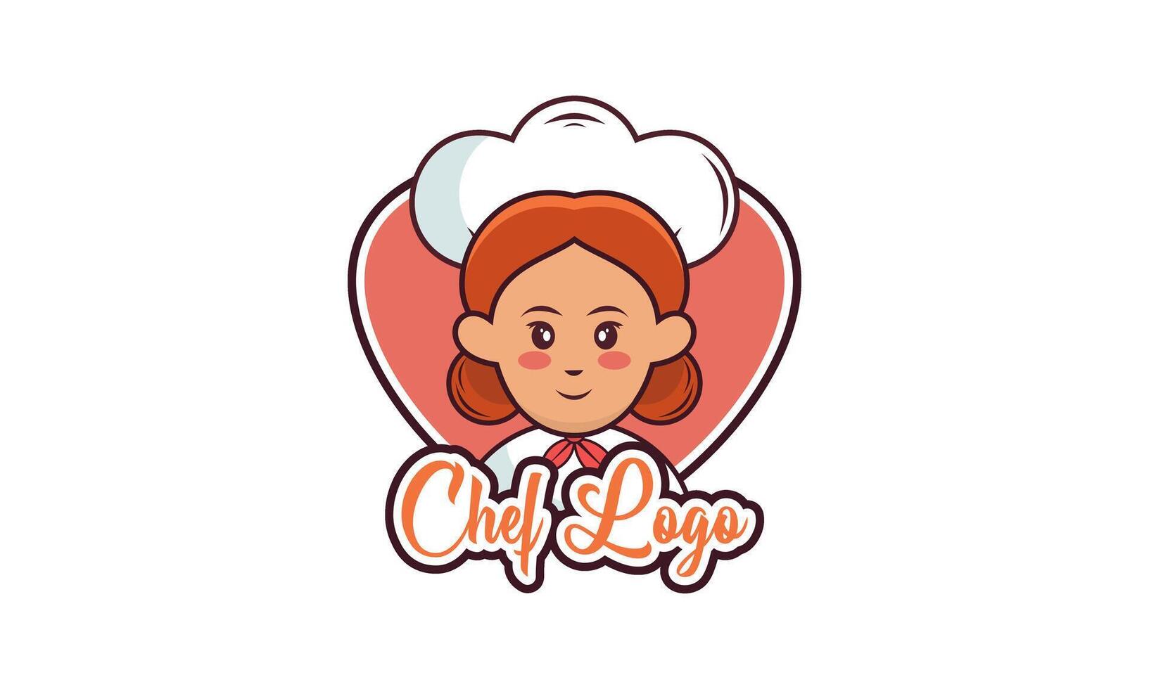 Mascot character female cheff logo collection vector