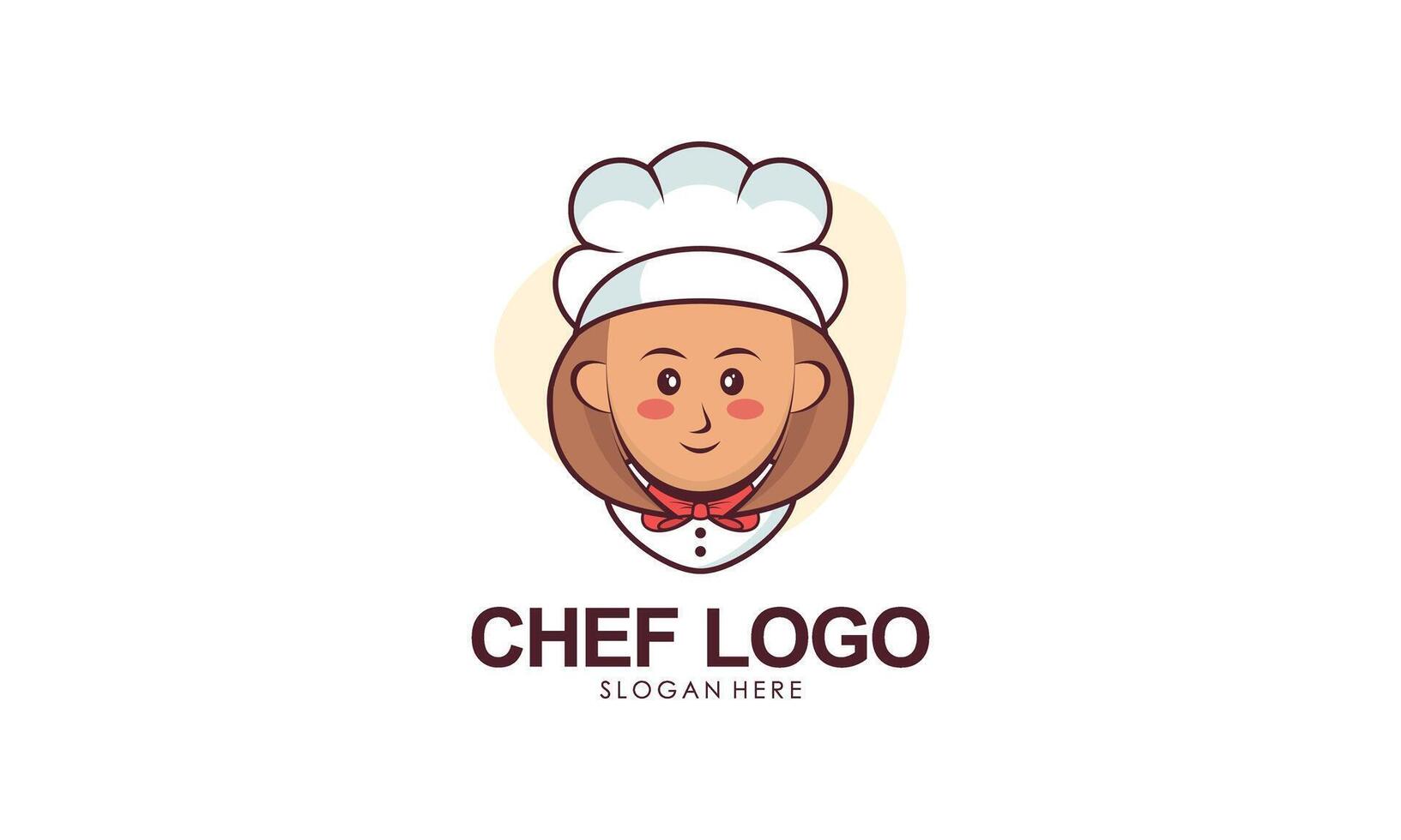 Mascot character female cheff logo collection vector