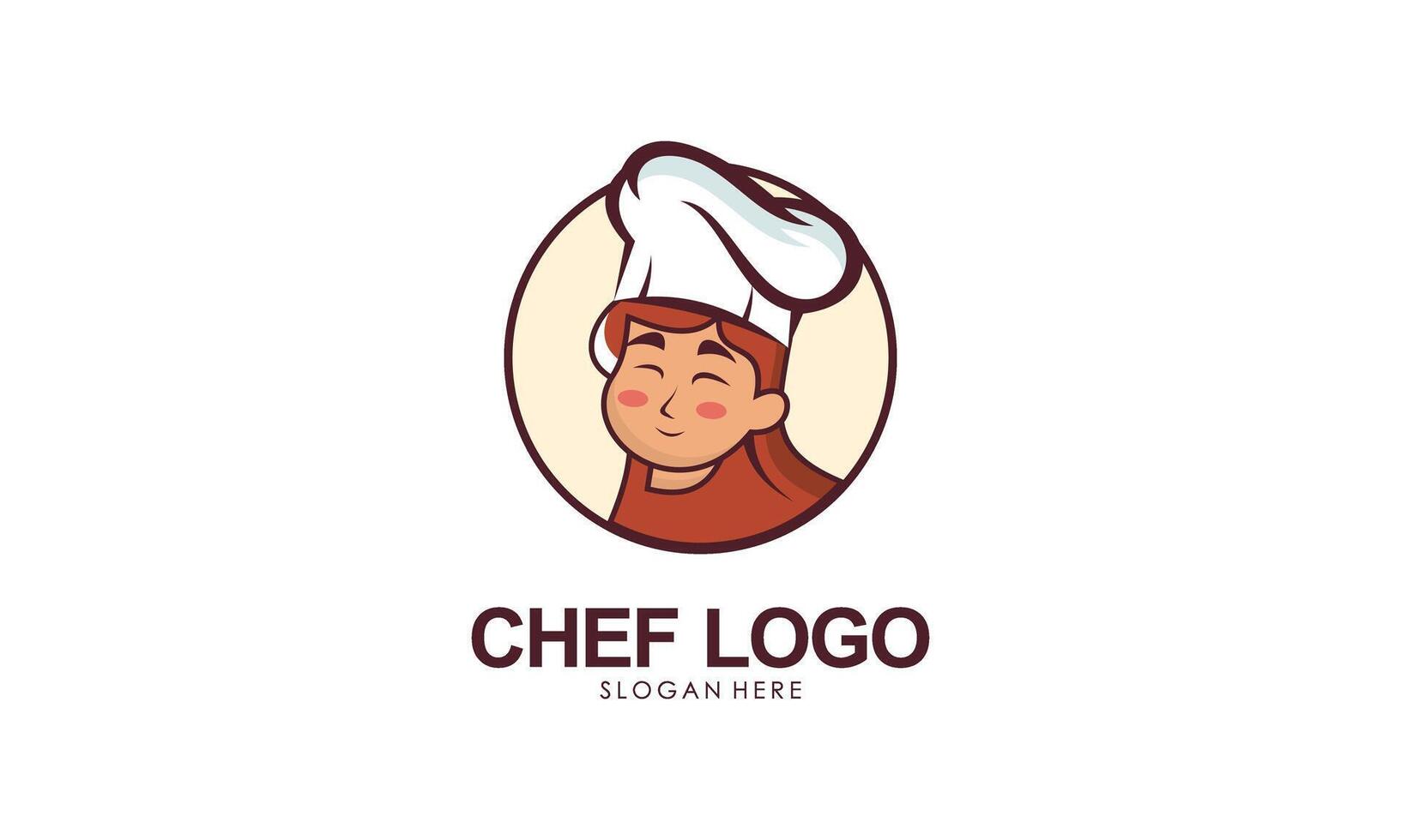 Mascot character female cheff logo collection vector